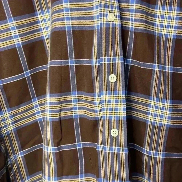 CINCH Brown and Blue Plaid Button Down Western Long Sleeve Shirt - Picture 2 of 5